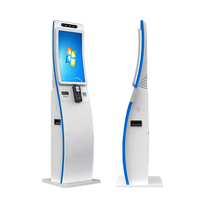 Kiosque d'enregistrement et de départ en libre-service pour hôtel, distributeur de cartes, imprimante de tickets, scanner de code QR, écran tactile 10 points, 19-22 pouces