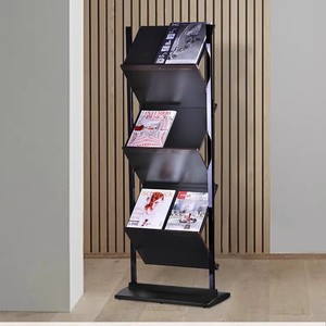 Yixun có thể gập lại sắt phong cách cổ điển sàn di động đứng Tạp Chí Áp phích cuốn sách hiển thị giá tùy chỉnh thiết kế sơn tĩnh điện - Product Image 3