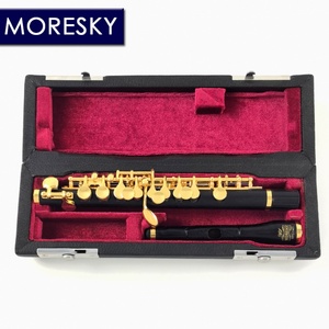 MORESKY Piccolo en ébène, clé de Do, tonalité Do, corps en cupronickel plaqué or, matériau Grenadilla, MPC-1631 - Product Image 6