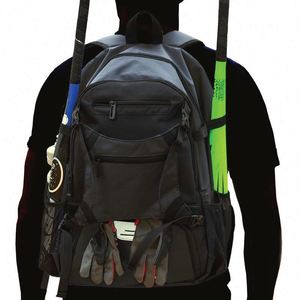 Sac à dos de baseball BSCI Factory Advantage avec support externe pour casque de baseball - Product Image 5