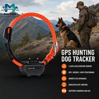 Collier de suivi GPS 4G robuste pour chien avec entraînement par choc à distance, étanche IP67, batterie 4000 mAh et lumière LED pour la chasse (OEM)