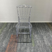 Elegante Stapelbare Transparente Kristall-PC Napoleon Chiavari Stühle für Romantische Hochzeiten und Moderne Outdoor-Bankett-Events Partyverleih