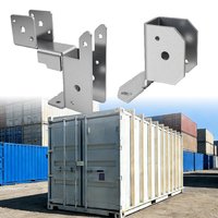 Support de toit pour conteneur maritime en acier JH-Mech pour supports de pont supérieur, avec renfort double angle et conception moulée monobloc