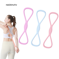 Bandas de Resistencia Personalizadas de Color Rosa para Pilates, Bandas de Ejercicio para Yoga y Fitness