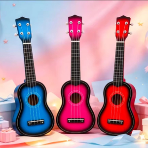 Chitarra Giocattolo per Bambini 21 Pollici, 6 Corde, Corpo in Legno di Tiglio, Corde in Nylon, Colore Lucido Misto, Ponte in Plastica, Mini Chitarra per Regalo - Product Image 1