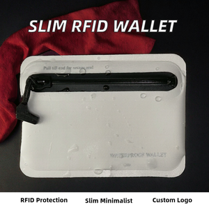 Cartera Delgada Unisex con Bloqueo RFID de Wriza Wholesale, Logotipo Personalizado, Minimalista, de Microfibra, con Cierre de Cremallera, Tarjetero para Hombre y Mujer - Product Image 2