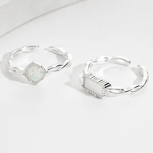 DQ8577R Deechy heißer Verkauf 925 Silber Diamant gekrönt Opal Marquise Ringe feiner Schmuck weiße Schale Opal Ring