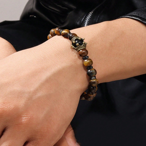 Usine Offre Spéciale Charme Antique Couronne avec <span class=keywords><strong>Pierre</strong></span> Naturelle Hématite Perles Bijoux <span class=keywords><strong>Bracelet</strong></span> Hommes <span class=keywords><strong>Oeil</strong></span> <span class=keywords><strong>De</strong></span> <span class=keywords><strong>Tigre</strong></span> <span class=keywords><strong>Pierre</strong></span> Bracelets - Product Image 4