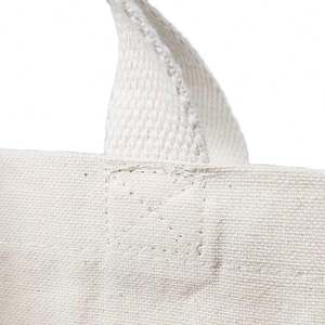 Sac fourre-tout en toile de coton uni de grande taille, nouveau style, en promotion, avec logo personnalisé - Product Image 3