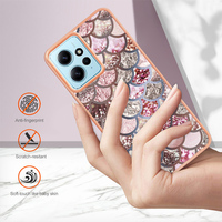 Nouveaux modèles de marbre dégradé de placage décoratif contemporain IMD Slim Fit avec TPU souple pour coque de téléphone Xiaomi Redmi Note12 4G