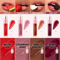 Gloss à lèvres liquide hydratant végétalien à marque privée, longue tenue, 8 couleurs, brillant teinté, effet repulpant, hydratant, vente en gros OEM