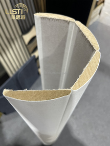 Panneau mural flexible en MDF recouvert de suède, à lattes en <span class=keywords><strong>bois</strong></span>, pour revêtement mural décoratif courbé, type tambour, <span class=keywords><strong>vertical</strong></span> et roulant - Product Image 2