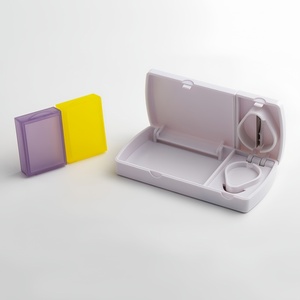 Promotional Medicine <b>Box</b> 2 <b>Pill</b> Holder Container and 1 Tablet Cutter Hot Sales Customized Logo Plastic Cutter <b>Pill</b> <b>Box</b> - Product Image 5