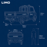 Véhicule de mobilité urbaine LIMO, voiture à 4 roues, voiture électrique de ville, nouvelle mini-citadine électrique, véhicule utilitaire à basse vitesse pour livraison de marchandises lourdes