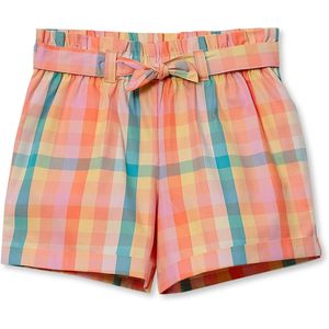 FOXA Pantalones cortos a cuadros para niñas, cintura alta, detalle de lazo, ajuste regular - Product Image 1