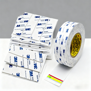 Pita Perekat Kain Double Face/Self Adhesive 3M 9448A Tebal 0.15mm Kertas Crepe Akrilik Putih Masking - Product Image 1