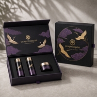 Boîte cadeau magnétique rigide personnalisée avec logo, boîte en papier à rabat de luxe pour l'emballage de flacons et de pots de soins de la peau