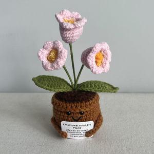 MOQ bajo, directo de fábrica, cara divertida transfronteriza, muñecas de ganchillo de patata, energía positiva, maceta tejida, adornos, tarjetas de regalo - Product Image 3