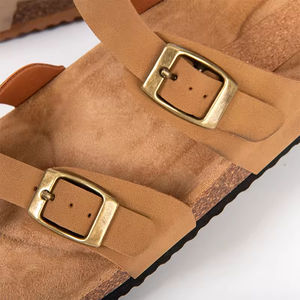 Sandalias planas antideslizantes de verano para <span class=keywords><strong>mujer</strong></span> a la moda, <span class=keywords><strong>chanclas</strong></span> de suela blanda con hebilla ajustable cómoda - Product Image 6