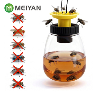 Trampa para Moscas Reutilizable, Botella Amarilla de Plástico No Tóxico, Mata Moscas para Exteriores, para Granjas, Establos, Jardines, Fábricas - Product Image 5