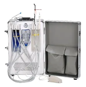 CE 승인 클리닉 풀 세트 치과 의자 유닛 여행 가방 휴대용 치과 장치 (공기 압축기 포함)