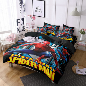 Bộ chăn ga gối đệm có thể tùy chỉnh kích thước, mềm mại, thân thiện với da, vỏ gối 100% polyester, họa tiết Người Nhện, bộ chăn ga cho trẻ em - Product Image 3