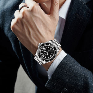 Relojes de Lujo para Hombre, Esfera <span class=keywords><strong>Grande</strong></span>, Acero Inoxidable, Reloj de Vestir de Negocios, Analógico de Cuarzo con Fecha, Resistente al Agua, Luminoso, Reloj de Pulsera para Hombre - Product Image 1