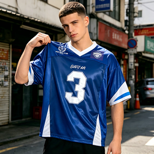 T-shirt de football pour hommes, personnalisé, vêtements de sport athlétiques, respirant, séchage rapide, haut d'entraînement, OEM ODM, haute qualité - Product Image 4