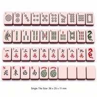 Grandes tuiles de Mahjong en acrylique, tuiles de Mahjong américaines pour les soirées de jeu en famille, les détaillants soutenant les programmes communautaires et les salles de jeux