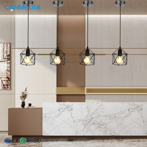 Lampada a Sospensione <span class=keywords><strong>Vintage</strong></span> in Metallo Stile Nordico Plafoniera Decorativa Lampadario per Casa Ristorante Cucina Arredo in Ferro per Sala da Pranzo - Product Image 1