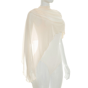 Viviblook C26BS153 Women Summer New Solid Color Sexy Sleeveless Asymmetrical <b>Shawl</b> Mesh Skinny Bodysuit - Product Image 2