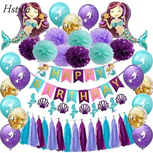 <span class=keywords><strong>Sirène</strong></span> Fournitures de <span class=keywords><strong>Décoration</strong></span> de Fête D'<span class=keywords><strong>anniversaire</strong></span> Joyeux <span class=keywords><strong>Anniversaire</strong></span> <span class=keywords><strong>Sirène</strong></span> Bannière Géant Ballon De <span class=keywords><strong>Sirène</strong></span> Pour Les Filles Fête D'<span class=keywords><strong>anniversaire</strong></span> SET0535 - Product Image 1