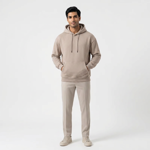 Sweat-shirt à capuche en coton 100% pour homme, imprimé en relief, personnalisé, crocheté, lourd, streetwear, lettres - Product Image 1