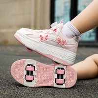 Patins à roulettes populaires à deux roues unisexes, chaussures à roulettes de sport pour la marche et le patinage, adaptés aux adolescents