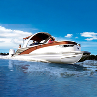 Bateau Ponton en Aluminium de Luxe Avec Moteur et Remorque à Vendre