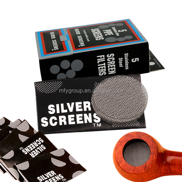 Custom Logo Customize Package 500 PCS Stainless Steel Pipe Screens Silver Golden Screens Cigarettes Tobacco Metal Filters Smoke