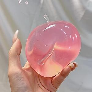Pink Crystal Apple Venting Ball Skin Creamy EVA Kneading Music Office Desktop Decompression Birthday Gift for Girls Unisex - Product Image 3