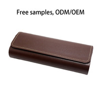 Étui à lunettes en cuir semi-rigide - Pochette de rangement universelle pour lunettes de soleil et lunettes de vue, accessoires pour lunettes
