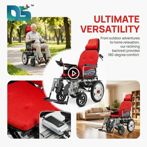 Fauteuils roulants électriques pliants légers à dossier haut, confortables et adaptés aux personnes âgées et handicapées, pour l'extérieur - Product Image 5