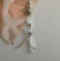 Breloque de téléphone personnalisée style océan estival, mignonne, avec pendentif coquillage et méduse, lanière de sac, porte-clés pour fille et femme