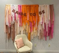 Guirlandes en papier crépon multicolores personnalisées, rideau de franges en papier de soie suspendu pour la décoration de mariage et de fête d'anniversaire