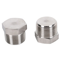 Raccord à tige hexagonale en acier inoxydable 304 316, raccord NPT BSPT, taille de tuyau, bouchon hexagonal 1/4 3/8