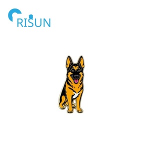 Sản Xuất Men Đen Nâu Đức <span class=keywords><strong>Shepard</strong></span> Dog Pin Trâm Động Vật Con Chó Ve Áo Pin Tùy Chỉnh Úc Shepherd Dog Pin Huy Hiệu - Product Image 4