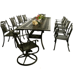 High Quality 10 Seater Cast <strong>Aluminum</strong> Patio Furniture Outdoor Long <strong>Table</strong> - Product Image 1
