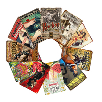 Panneau Métallique Personnalisé Vintage Garage Décoratif Poster Rétro Plaque Métallique Classique Moto Voiture Panneau Métallique