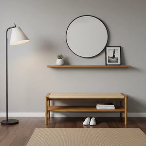 Banco de madera Aoi, hecho de madera maciza con una elegancia natural, perfecto para espacios modernos y comodidad diaria. - Product Image 4