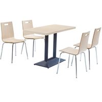Ensembles de table et chaises de salle à manger pour écoles, chaises de restaurant pour enfants, bureau d'étudiant en bois courbé, style Cherner, pour une ambiance détendue