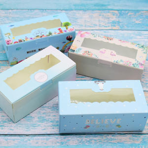 Пользовательские различные размеры пончик торт пищевая упаковка подарочная коробка пекарня с прозрачным окном - Product Image 3