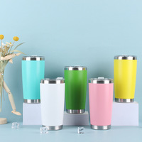 Exclusif Europe et Amérique, tasse moderne minimaliste de 20 oz, en acier inoxydable 304 de qualité professionnelle, à double paroi, isolée sous vide, avec revêtement en poudre