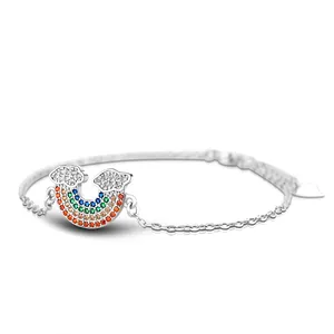 Custom Fashion Jewelry 925 Sterling Silver CZ Bracelet Women Rhodium Plated Zirconia Gemstones Bracelets